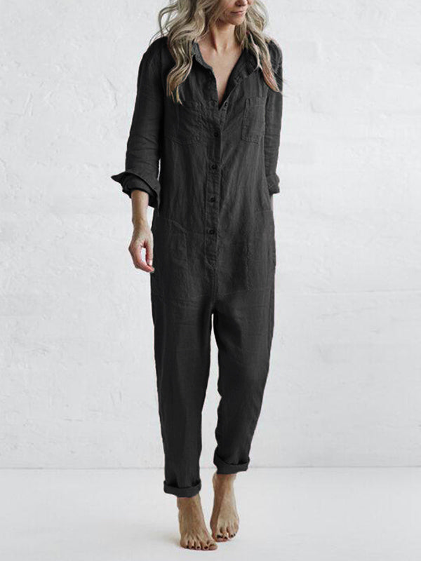 Uformell langermet jumpsuit