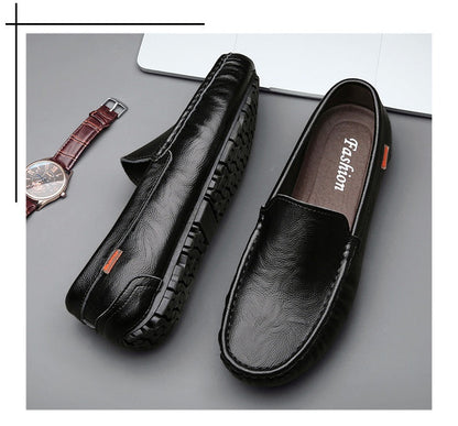 Designer loafers i skinn i britisk stil Loafers