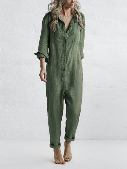 Stilig grønn jumpsuit