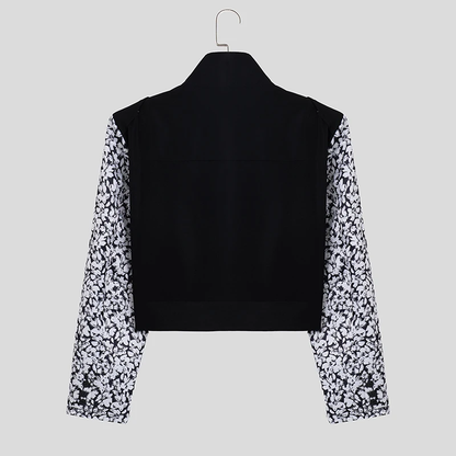 Blooms Noir Cropped Jacket