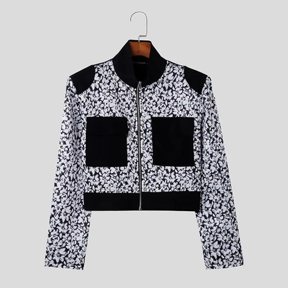 Blooms Noir Cropped Jacket