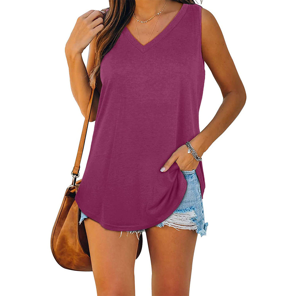 Ravikna Mckayla Jersey V-Utsnitt Tank-Topp