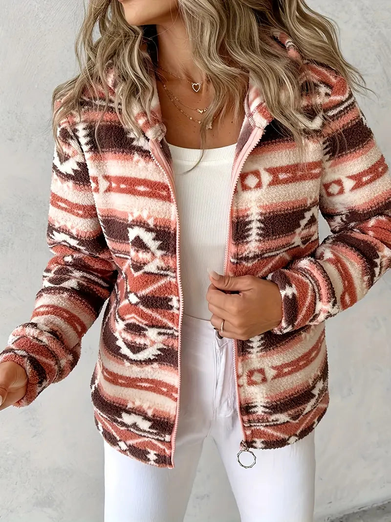 – Woven hoodie with print