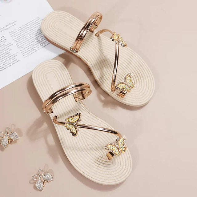 Sommerlig Sandal Med Sommerfuglprint