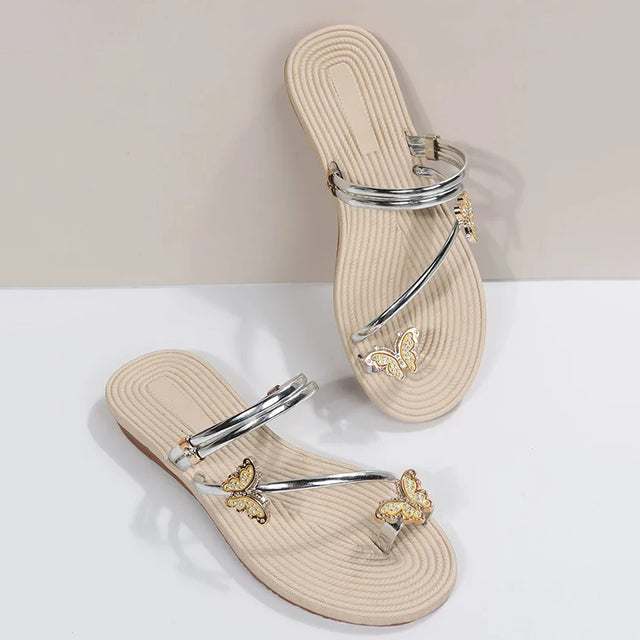 Sommerlig Sandal Med Sommerfuglprint