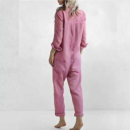 Cordelia™ Komfortabel Jumpsuit med Knappelukking