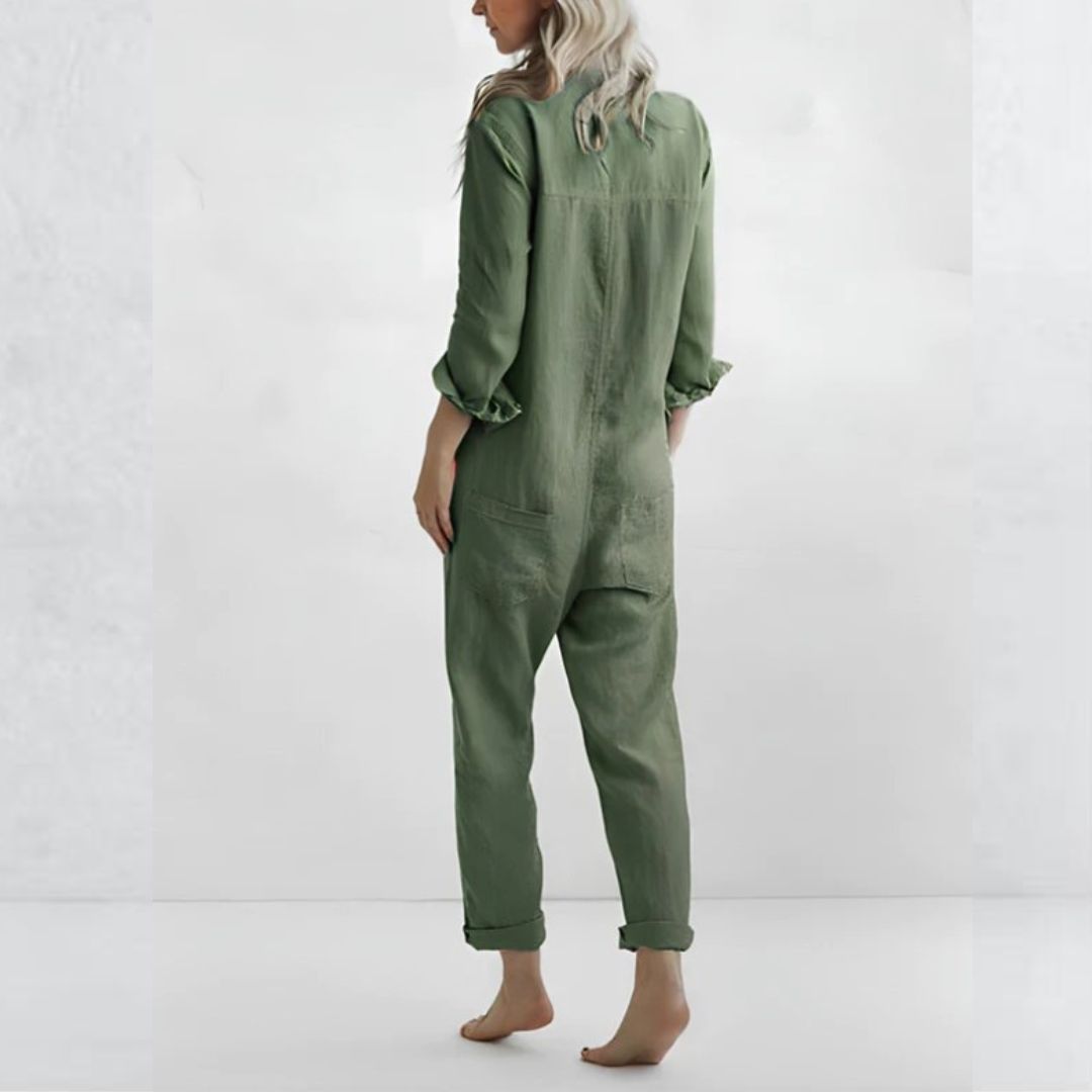 Cordelia™ Komfortabel Jumpsuit med Knappelukking