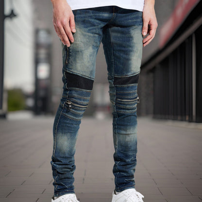 Teodor | Premium stripete herrejeans for menn