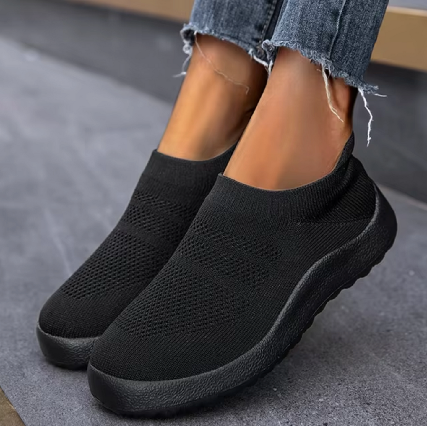 – Slip-on sneakers i mesh