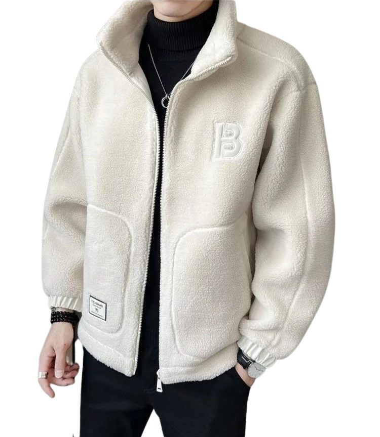 CALEBI | Koselig teddy fleece jacket for men