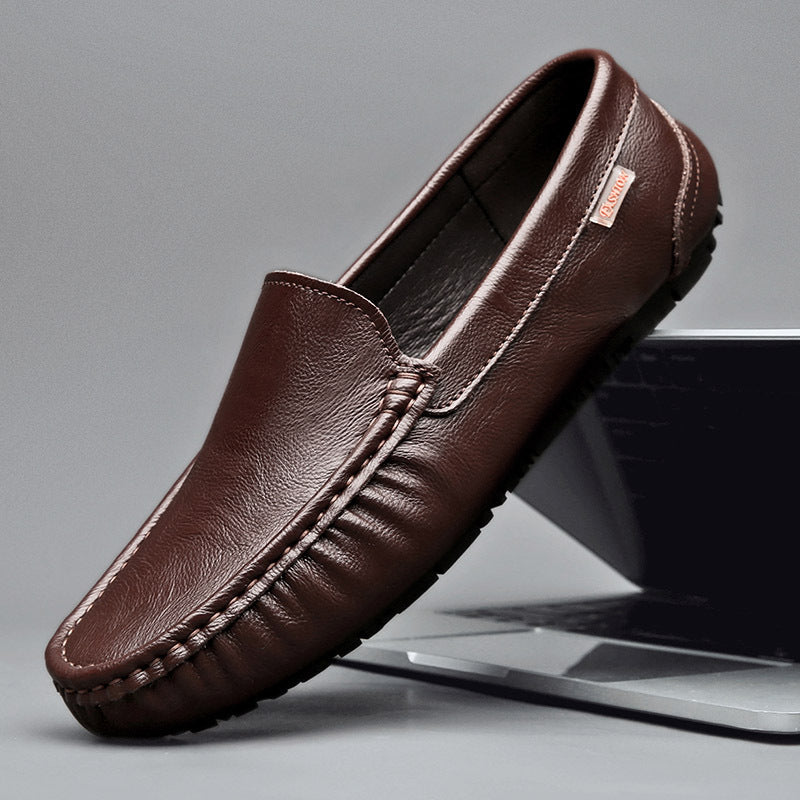 Designer loafers i skinn i britisk stil Loafers