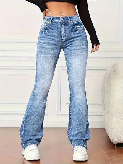 Ravikna | utstrakte jeans med vintage-look og stretch