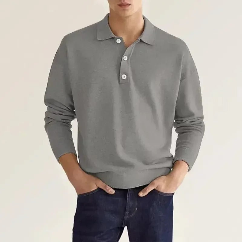 Spring Polo Pullover for menn