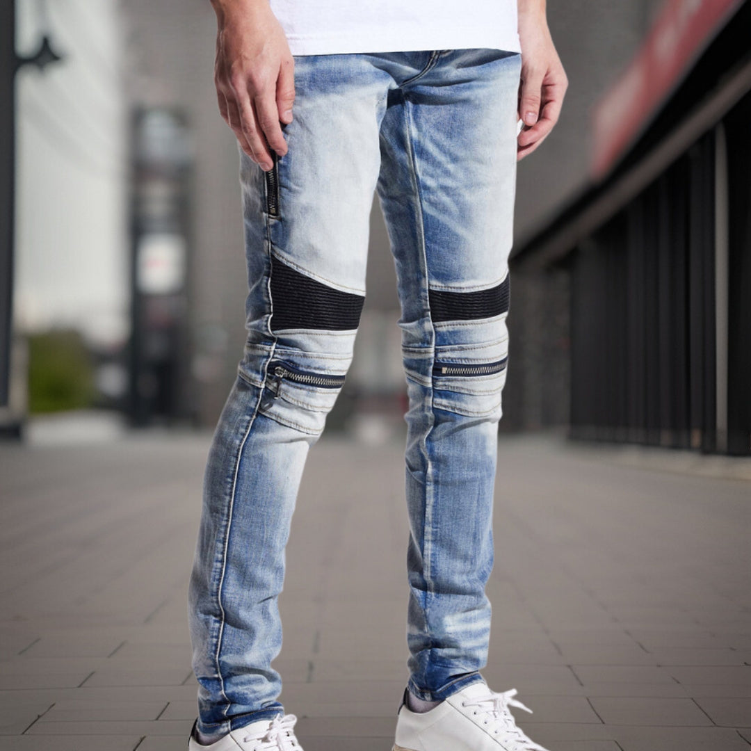 Teodor | Premium stripete herrejeans for menn