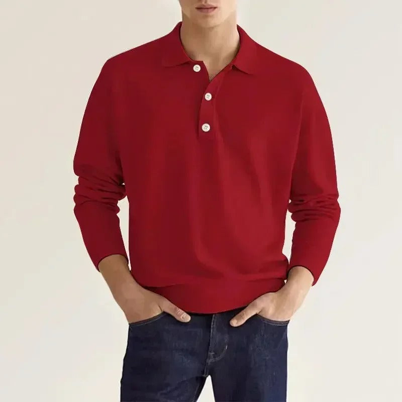 Spring Polo Pullover for menn