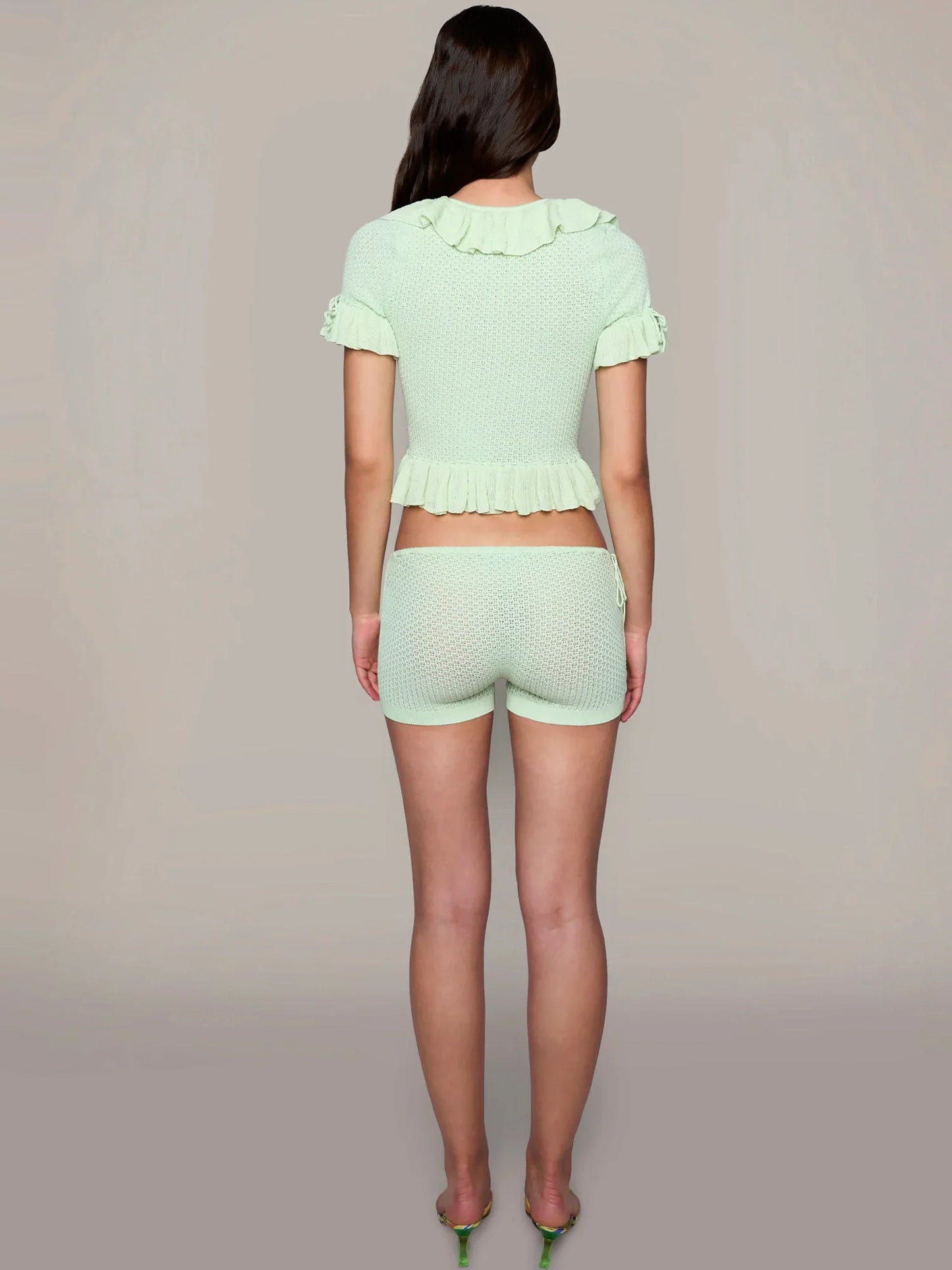 Ravikna | Volang Strikket Shorts Set