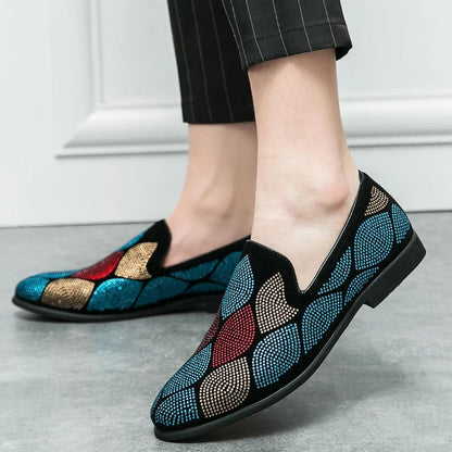 slip-on-sko med geometrisk mønster