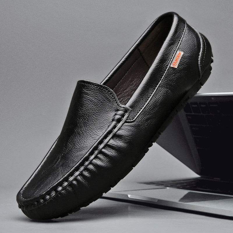 Designer loafers i skinn i britisk stil Loafers