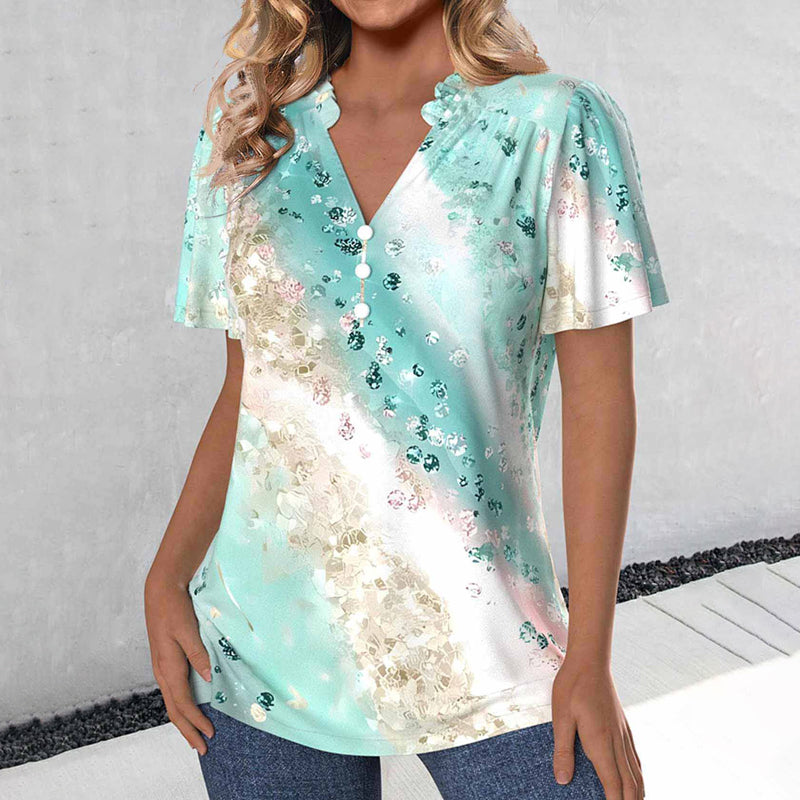 Casual bluse med gradient