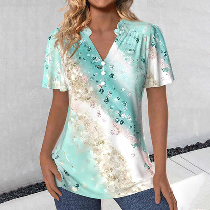 Casual bluse med gradient