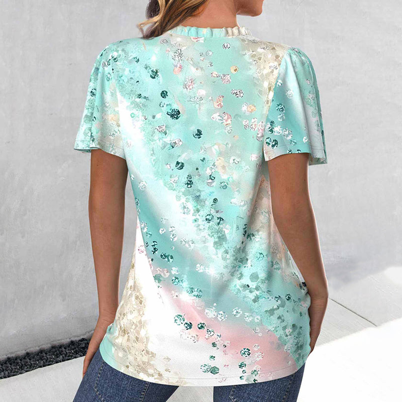 Casual bluse med gradient