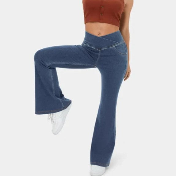 Cassia™ Jeans i Stretch Med Høy Midje