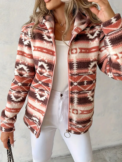 – Woven hoodie with print