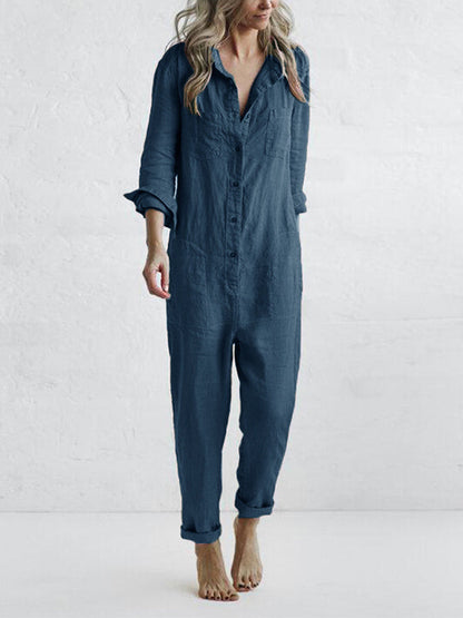 Uformell langermet jumpsuit