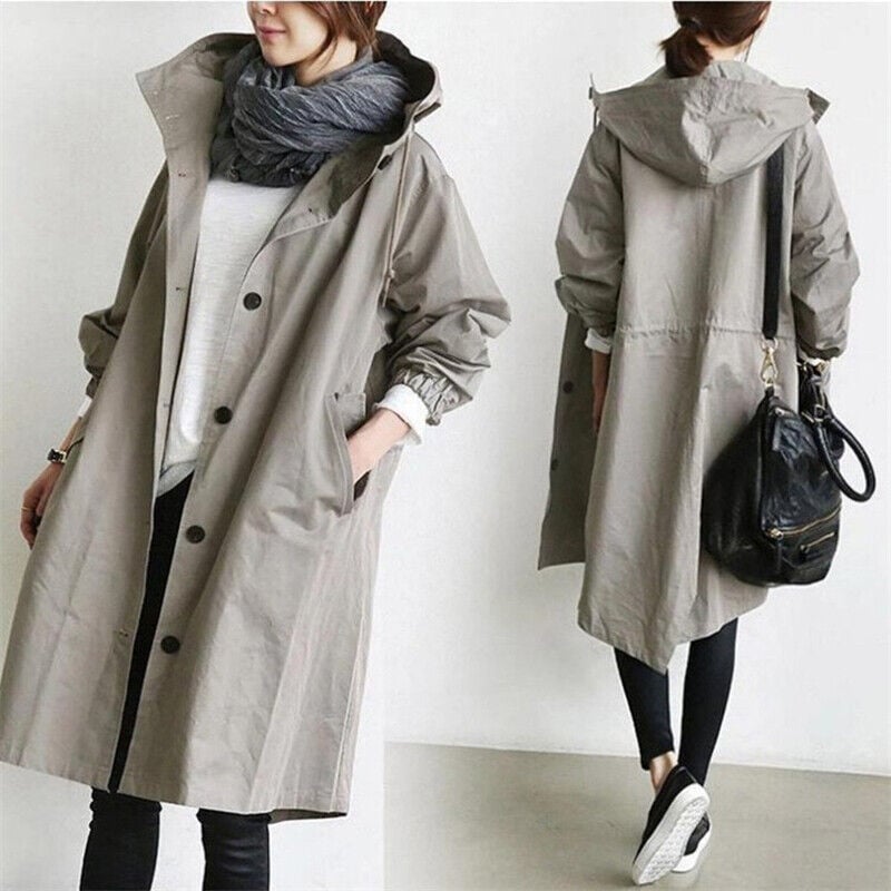 Bellerue - vanntett trenchcoat med hette