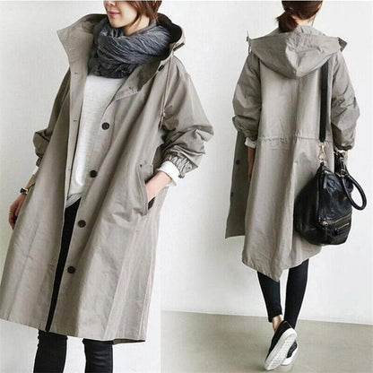 Bellerue - vanntett trenchcoat med hette