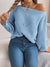 Strikket genser med off-shoulder