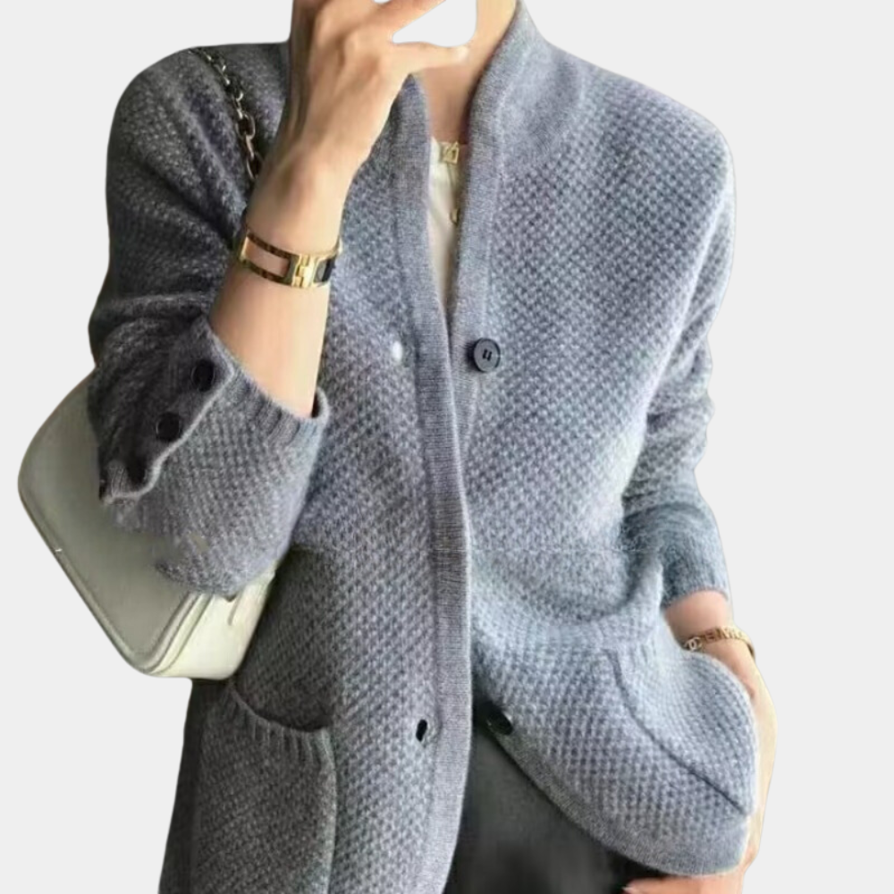 Elegant strikket dame cardigan