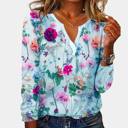 blomstrete bluse for kvinner