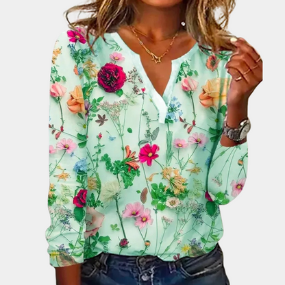 blomstrete bluse for kvinner