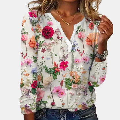 blomstrete bluse for kvinner