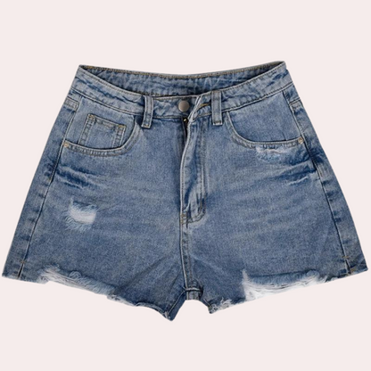 Trendy ripped shorts for kvinner