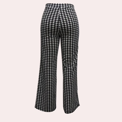 Moderne houndstooth-bukser for dame