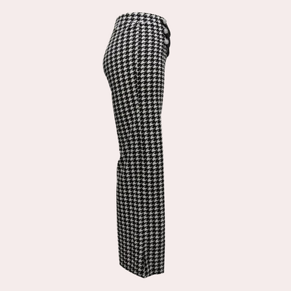 Moderne houndstooth-bukser for dame