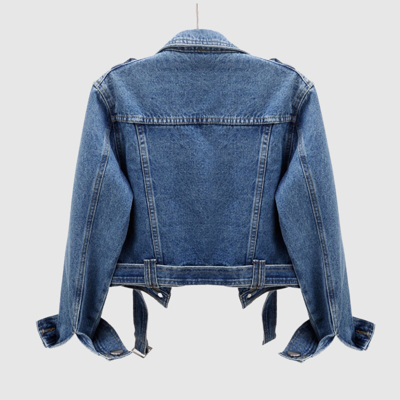 Stilig cropped denimjakke