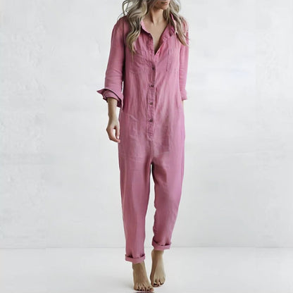 Cordelia™ Komfortabel Jumpsuit med Knappelukking