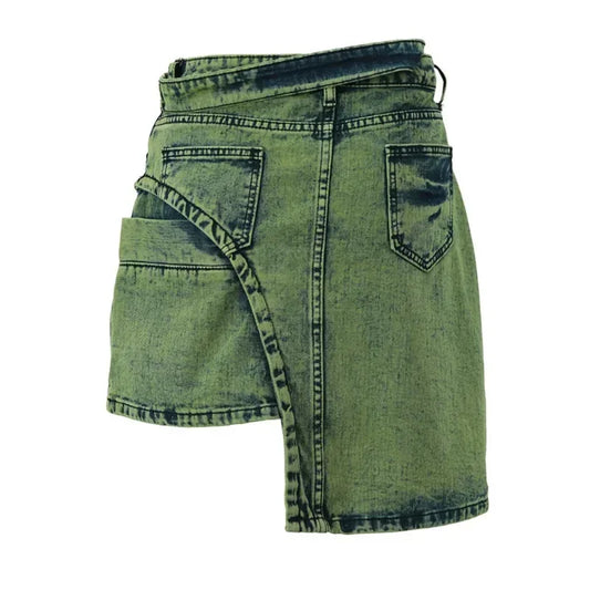 Slitne denimshorts med syrlig vask