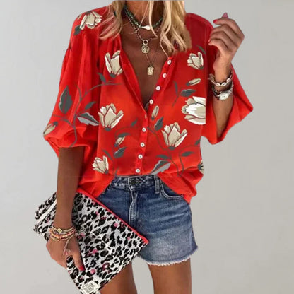 trendy blomsterbluse