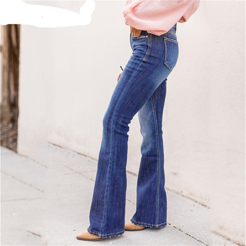 Ravikna Vintage Flare Jeans med høy midje