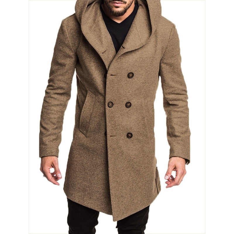 Trenchcoat med hette