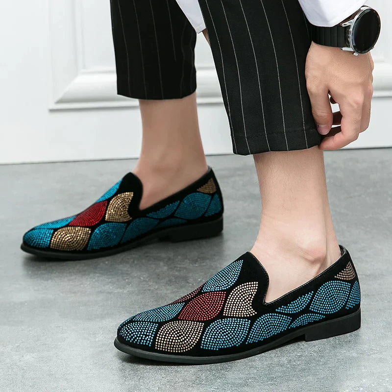 slip-on-sko med geometrisk mønster