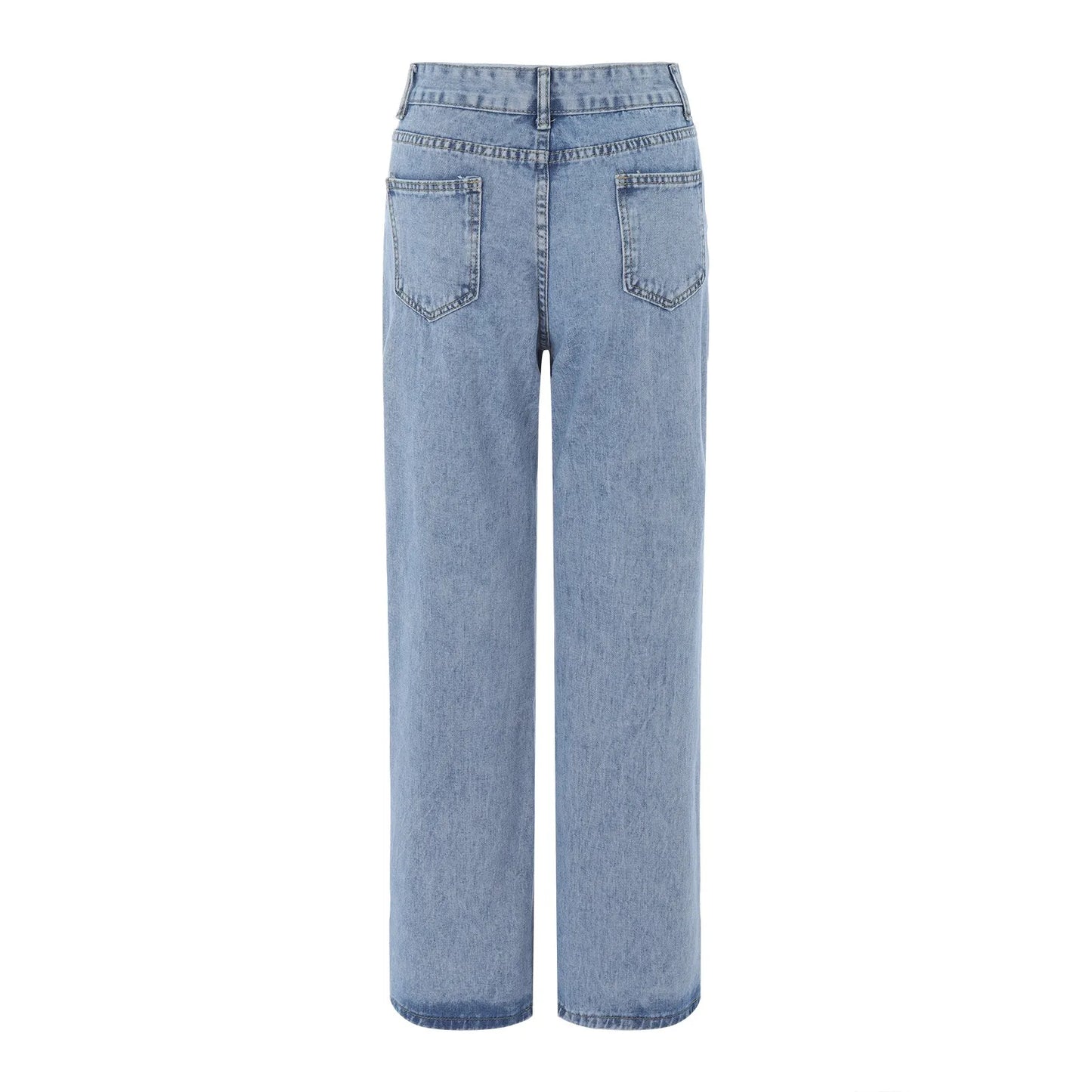 Vintage jeans med høy midje og brede ben