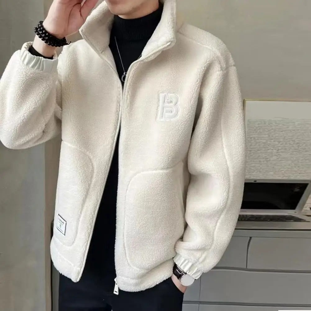 CALEBI | Koselig teddy fleece jacket for men