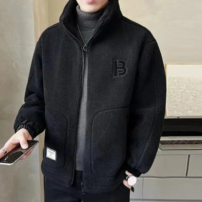 CALEBI | Koselig teddy fleece jacket for men