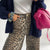 Vintagejeans med leopardmønster