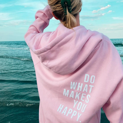 Ravikna | What Makes You Happy - Boktrykk - Casual Sweatshirt med Hette